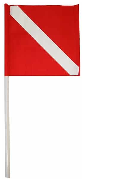 Red and white dive flag