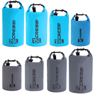 Cressi Dry Bag 5 10 15 20 litres grey and blue