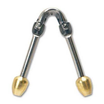 Metal articulated wishbone with ball inserts