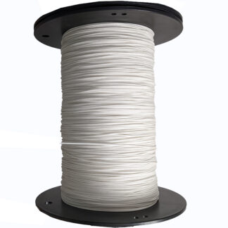 White 1.4mm dyneema cord for rigging, bridle loops.